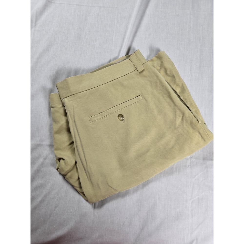 Tommy Bahama Shorts Mens 36 Tan 100% Silk Relax Pleated Dress Casual‎ Summer